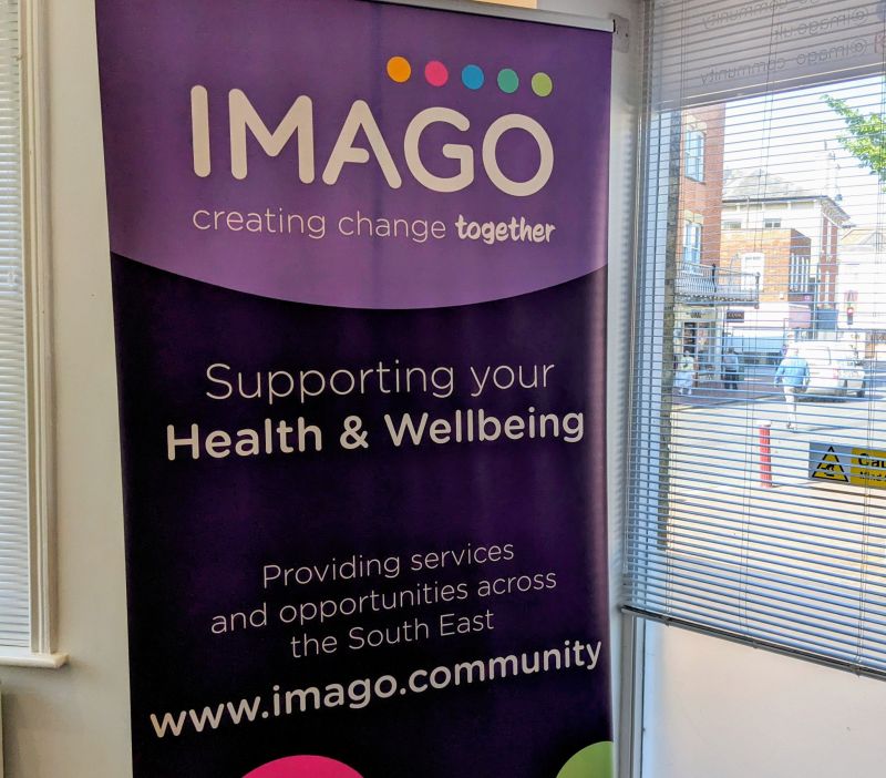 imago promotional banner with the words supporting your health and wellbeing